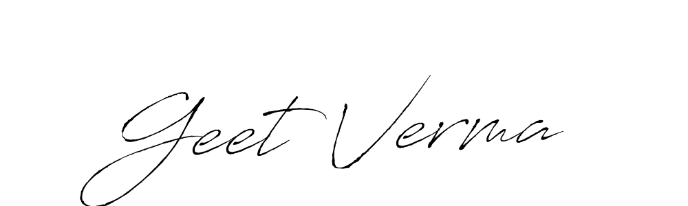 Antro_Vectra is a professional signature style that is perfect for those who want to add a touch of class to their signature. It is also a great choice for those who want to make their signature more unique. Get Geet Verma name to fancy signature for free. Geet Verma signature style 6 images and pictures png