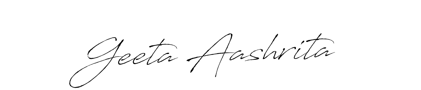 Also we have Geeta Aashrita name is the best signature style. Create professional handwritten signature collection using Antro_Vectra autograph style. Geeta Aashrita signature style 6 images and pictures png