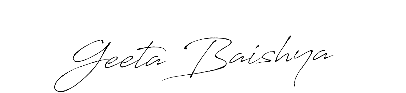 How to make Geeta Baishya signature? Antro_Vectra is a professional autograph style. Create handwritten signature for Geeta Baishya name. Geeta Baishya signature style 6 images and pictures png