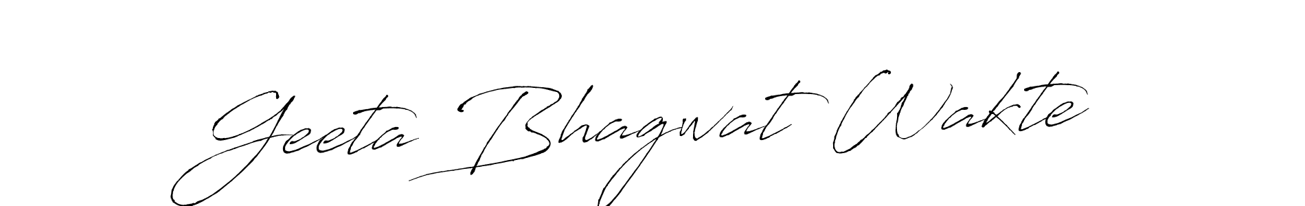 Make a beautiful signature design for name Geeta Bhagwat Wakte. With this signature (Antro_Vectra) style, you can create a handwritten signature for free. Geeta Bhagwat Wakte signature style 6 images and pictures png