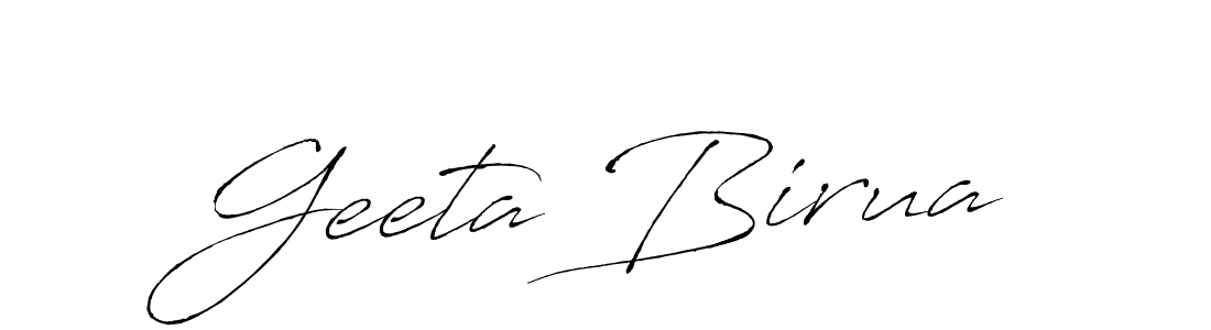 Geeta Birua stylish signature style. Best Handwritten Sign (Antro_Vectra) for my name. Handwritten Signature Collection Ideas for my name Geeta Birua. Geeta Birua signature style 6 images and pictures png