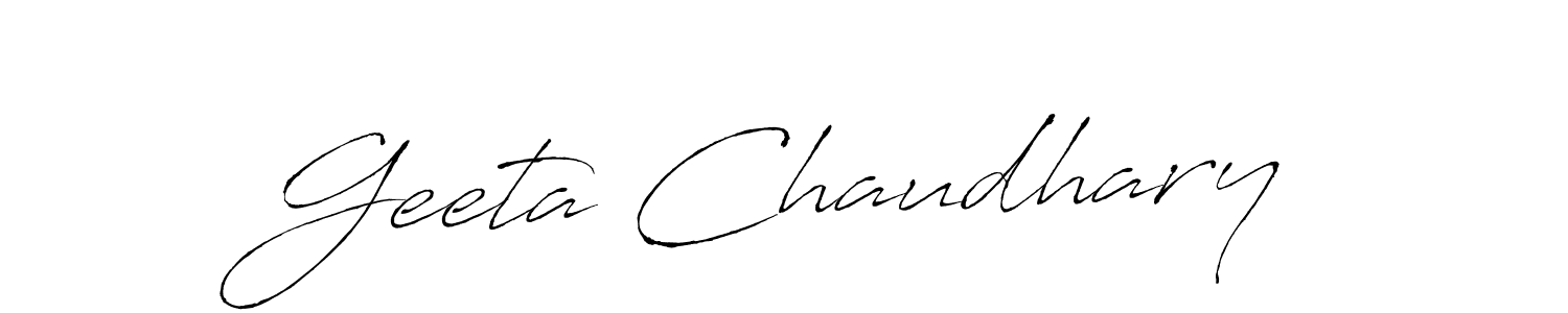 Create a beautiful signature design for name Geeta Chaudhary. With this signature (Antro_Vectra) fonts, you can make a handwritten signature for free. Geeta Chaudhary signature style 6 images and pictures png