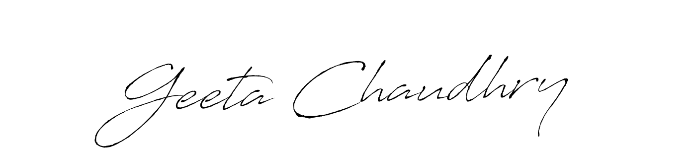 Design your own signature with our free online signature maker. With this signature software, you can create a handwritten (Antro_Vectra) signature for name Geeta Chaudhry. Geeta Chaudhry signature style 6 images and pictures png