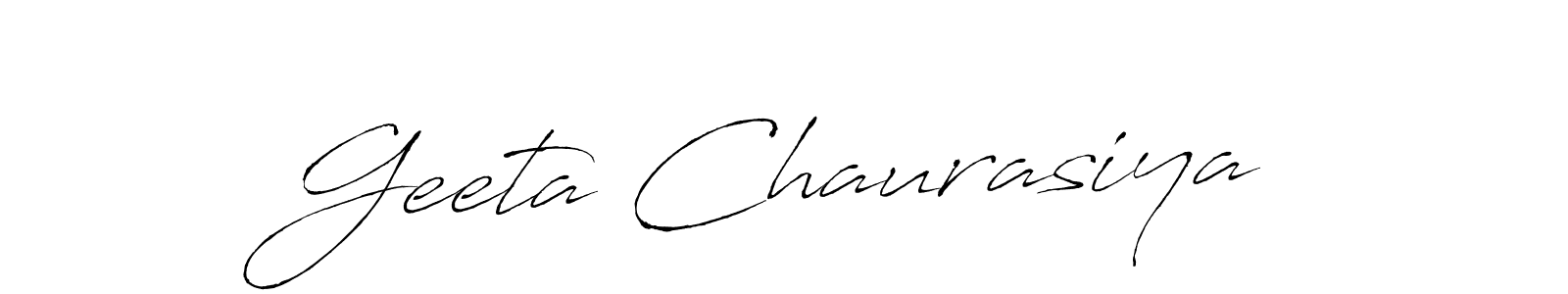 Make a beautiful signature design for name Geeta Chaurasiya. With this signature (Antro_Vectra) style, you can create a handwritten signature for free. Geeta Chaurasiya signature style 6 images and pictures png