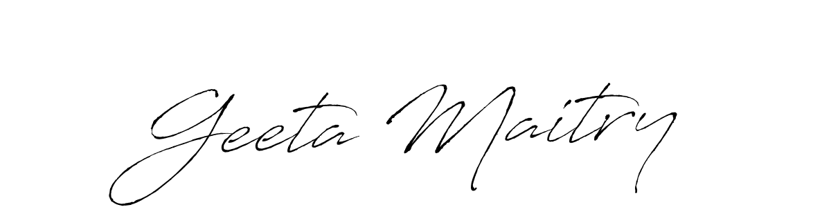 Design your own signature with our free online signature maker. With this signature software, you can create a handwritten (Antro_Vectra) signature for name Geeta Maitry. Geeta Maitry signature style 6 images and pictures png