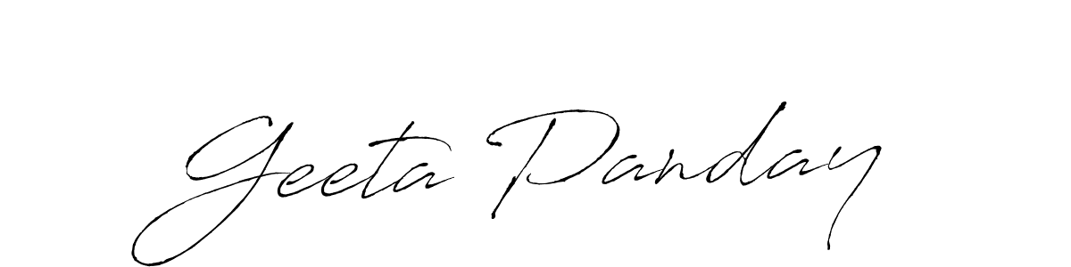 Make a beautiful signature design for name Geeta Panday. With this signature (Antro_Vectra) style, you can create a handwritten signature for free. Geeta Panday signature style 6 images and pictures png