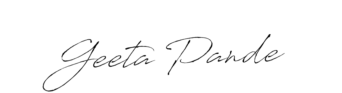 It looks lik you need a new signature style for name Geeta Pande. Design unique handwritten (Antro_Vectra) signature with our free signature maker in just a few clicks. Geeta Pande signature style 6 images and pictures png