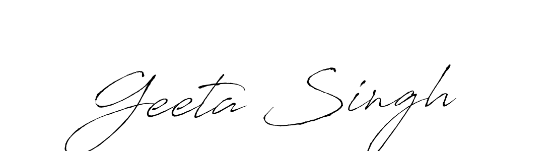 Create a beautiful signature design for name Geeta Singh. With this signature (Antro_Vectra) fonts, you can make a handwritten signature for free. Geeta Singh signature style 6 images and pictures png