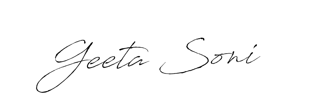 Geeta Soni stylish signature style. Best Handwritten Sign (Antro_Vectra) for my name. Handwritten Signature Collection Ideas for my name Geeta Soni. Geeta Soni signature style 6 images and pictures png