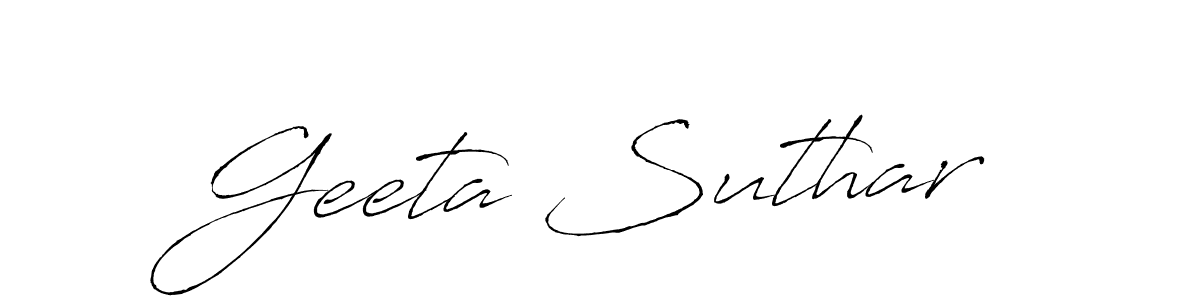 Also we have Geeta Suthar name is the best signature style. Create professional handwritten signature collection using Antro_Vectra autograph style. Geeta Suthar signature style 6 images and pictures png