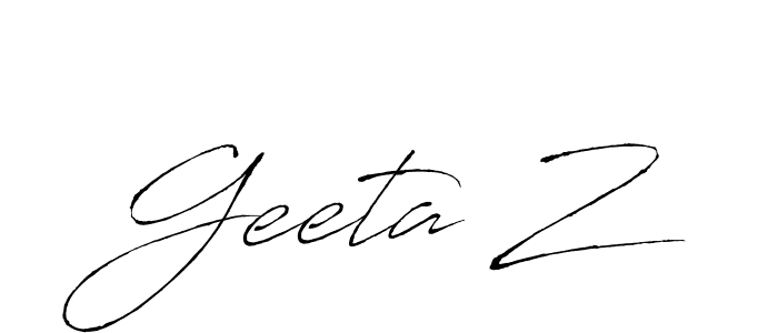 You should practise on your own different ways (Antro_Vectra) to write your name (Geeta Z) in signature. don't let someone else do it for you. Geeta Z signature style 6 images and pictures png