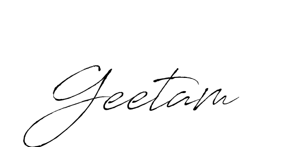 The best way (Antro_Vectra) to make a short signature is to pick only two or three words in your name. The name Geetam include a total of six letters. For converting this name. Geetam signature style 6 images and pictures png