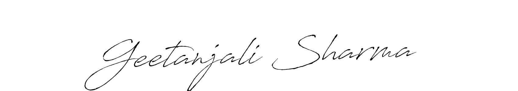 How to make Geetanjali Sharma signature? Antro_Vectra is a professional autograph style. Create handwritten signature for Geetanjali Sharma name. Geetanjali Sharma signature style 6 images and pictures png