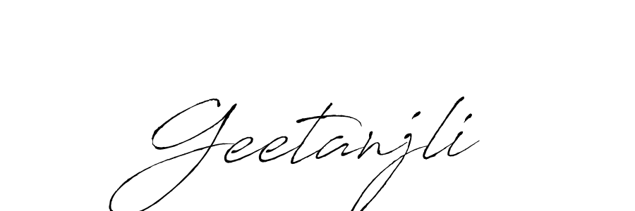 The best way (Antro_Vectra) to make a short signature is to pick only two or three words in your name. The name Geetanjli include a total of six letters. For converting this name. Geetanjli signature style 6 images and pictures png