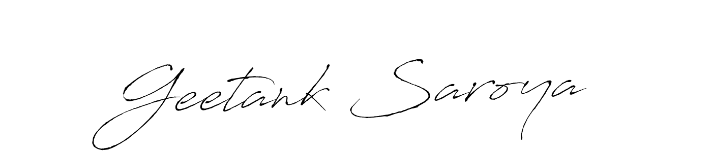 if you are searching for the best signature style for your name Geetank Saroya. so please give up your signature search. here we have designed multiple signature styles  using Antro_Vectra. Geetank Saroya signature style 6 images and pictures png