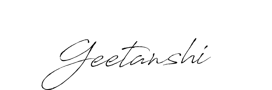 The best way (Antro_Vectra) to make a short signature is to pick only two or three words in your name. The name Geetanshi include a total of six letters. For converting this name. Geetanshi signature style 6 images and pictures png