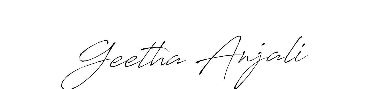 Make a beautiful signature design for name Geetha Anjali. With this signature (Antro_Vectra) style, you can create a handwritten signature for free. Geetha Anjali signature style 6 images and pictures png