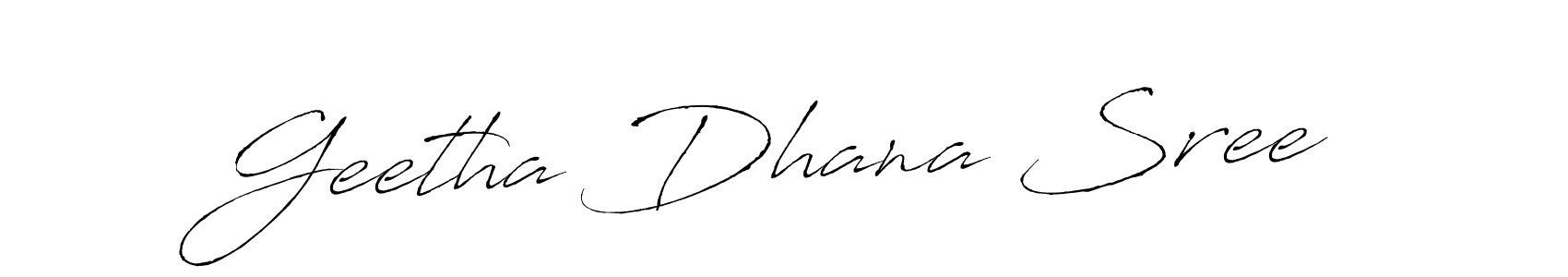 Create a beautiful signature design for name Geetha Dhana Sree. With this signature (Antro_Vectra) fonts, you can make a handwritten signature for free. Geetha Dhana Sree signature style 6 images and pictures png