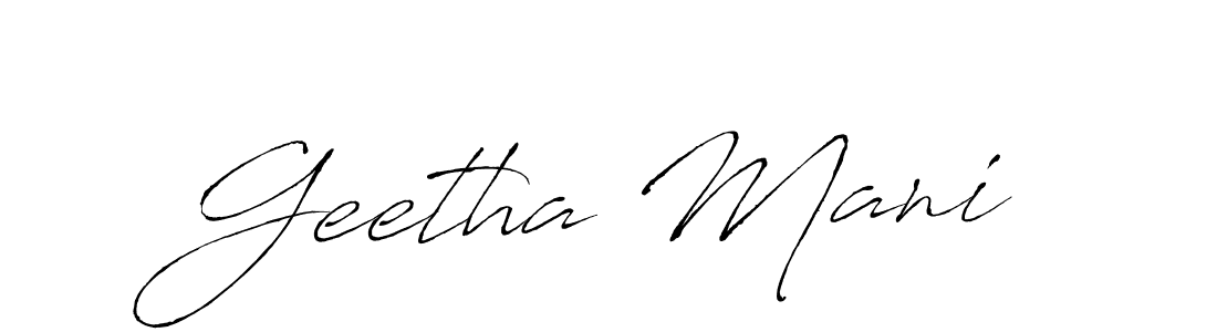 The best way (Antro_Vectra) to make a short signature is to pick only two or three words in your name. The name Geetha Mani include a total of six letters. For converting this name. Geetha Mani signature style 6 images and pictures png