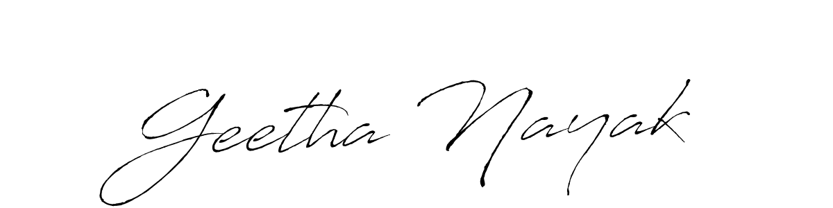 Create a beautiful signature design for name Geetha Nayak. With this signature (Antro_Vectra) fonts, you can make a handwritten signature for free. Geetha Nayak signature style 6 images and pictures png