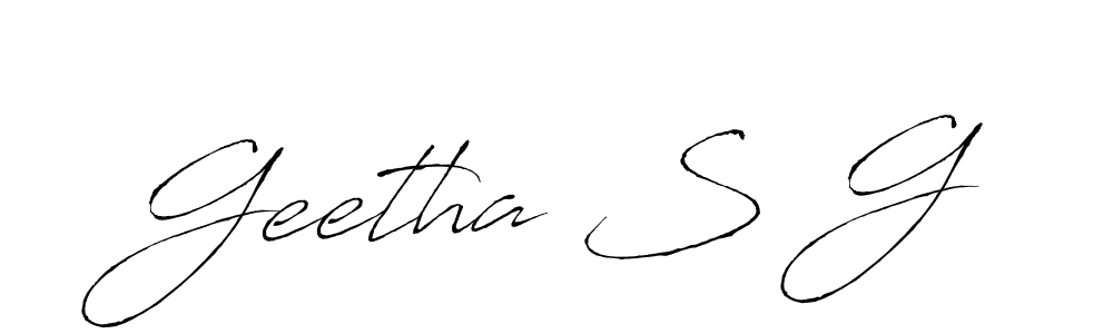 Also You can easily find your signature by using the search form. We will create Geetha S G name handwritten signature images for you free of cost using Antro_Vectra sign style. Geetha S G signature style 6 images and pictures png