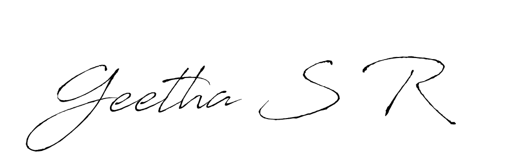 Also You can easily find your signature by using the search form. We will create Geetha S R name handwritten signature images for you free of cost using Antro_Vectra sign style. Geetha S R signature style 6 images and pictures png