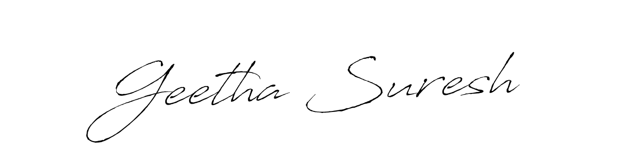 Geetha Suresh stylish signature style. Best Handwritten Sign (Antro_Vectra) for my name. Handwritten Signature Collection Ideas for my name Geetha Suresh. Geetha Suresh signature style 6 images and pictures png