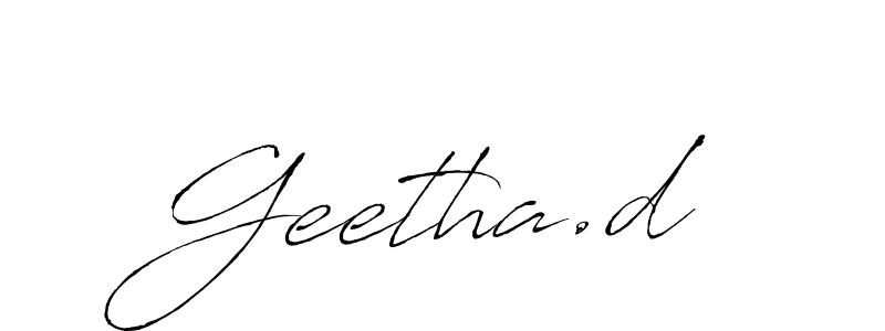 You should practise on your own different ways (Antro_Vectra) to write your name (Geetha.d) in signature. don't let someone else do it for you. Geetha.d signature style 6 images and pictures png