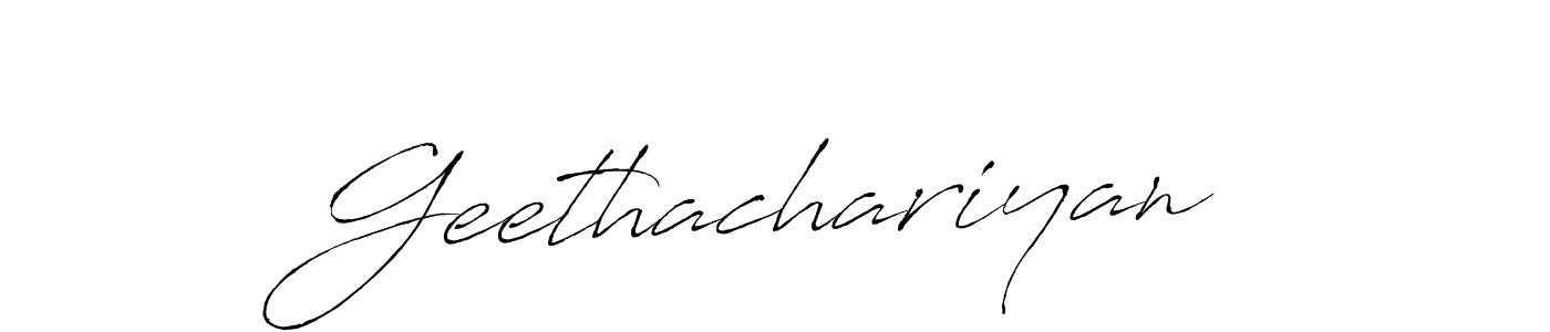 Create a beautiful signature design for name Geethachariyan. With this signature (Antro_Vectra) fonts, you can make a handwritten signature for free. Geethachariyan signature style 6 images and pictures png