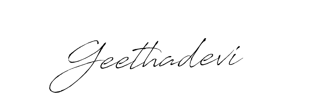 It looks lik you need a new signature style for name Geethadevi. Design unique handwritten (Antro_Vectra) signature with our free signature maker in just a few clicks. Geethadevi signature style 6 images and pictures png