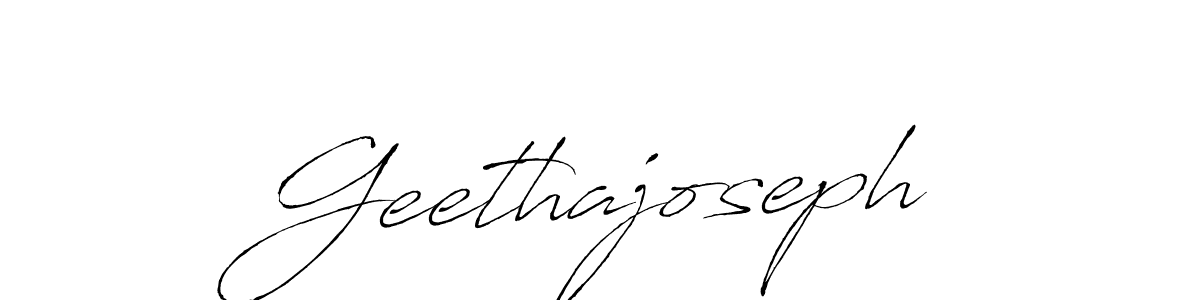 Make a beautiful signature design for name Geethajoseph. With this signature (Antro_Vectra) style, you can create a handwritten signature for free. Geethajoseph signature style 6 images and pictures png