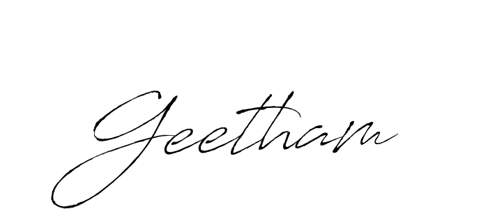 Antro_Vectra is a professional signature style that is perfect for those who want to add a touch of class to their signature. It is also a great choice for those who want to make their signature more unique. Get Geetham name to fancy signature for free. Geetham signature style 6 images and pictures png