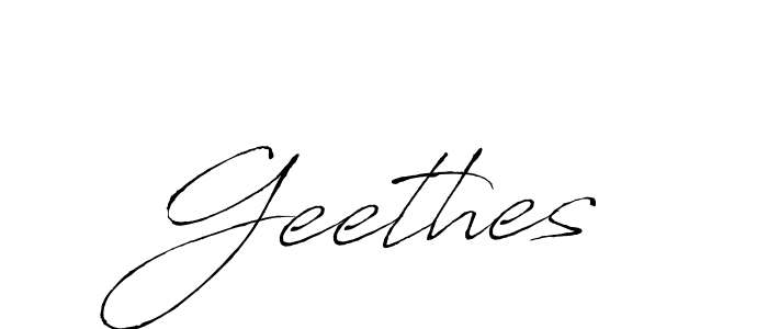 How to make Geethes name signature. Use Antro_Vectra style for creating short signs online. This is the latest handwritten sign. Geethes signature style 6 images and pictures png