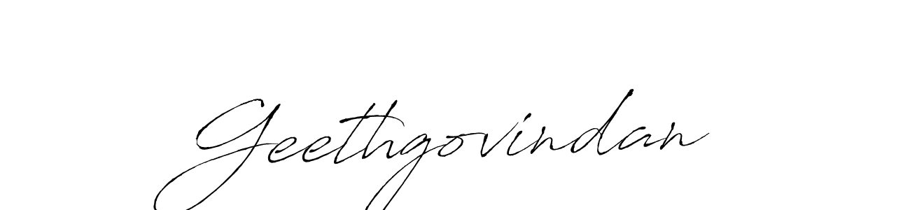 Design your own signature with our free online signature maker. With this signature software, you can create a handwritten (Antro_Vectra) signature for name Geethgovindan. Geethgovindan signature style 6 images and pictures png