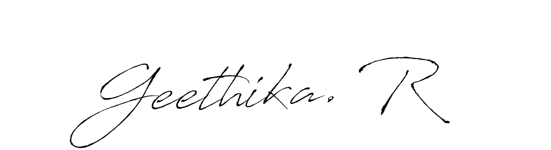 Also we have Geethika. R name is the best signature style. Create professional handwritten signature collection using Antro_Vectra autograph style. Geethika. R signature style 6 images and pictures png