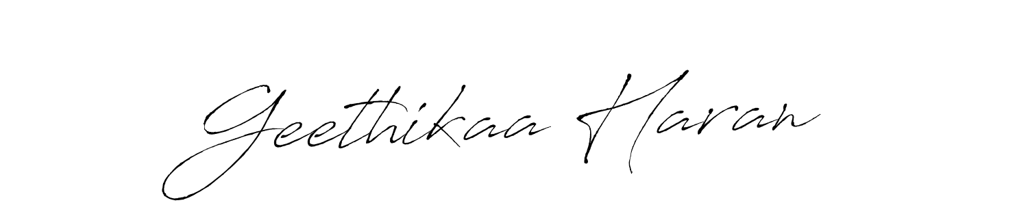 Antro_Vectra is a professional signature style that is perfect for those who want to add a touch of class to their signature. It is also a great choice for those who want to make their signature more unique. Get Geethikaa Haran name to fancy signature for free. Geethikaa Haran signature style 6 images and pictures png