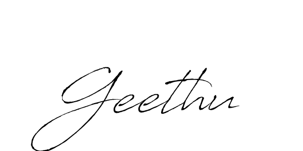 Create a beautiful signature design for name Geethu. With this signature (Antro_Vectra) fonts, you can make a handwritten signature for free. Geethu signature style 6 images and pictures png