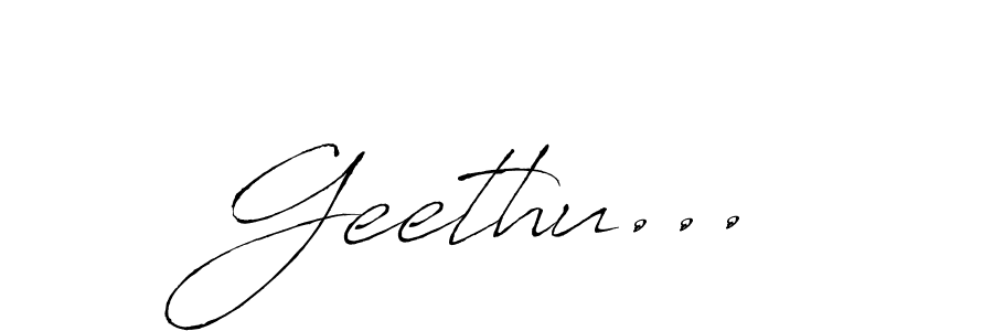 You should practise on your own different ways (Antro_Vectra) to write your name (Geethu...) in signature. don't let someone else do it for you. Geethu... signature style 6 images and pictures png