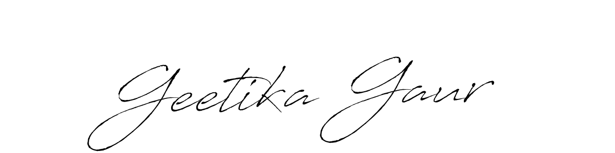 Design your own signature with our free online signature maker. With this signature software, you can create a handwritten (Antro_Vectra) signature for name Geetika Gaur. Geetika Gaur signature style 6 images and pictures png