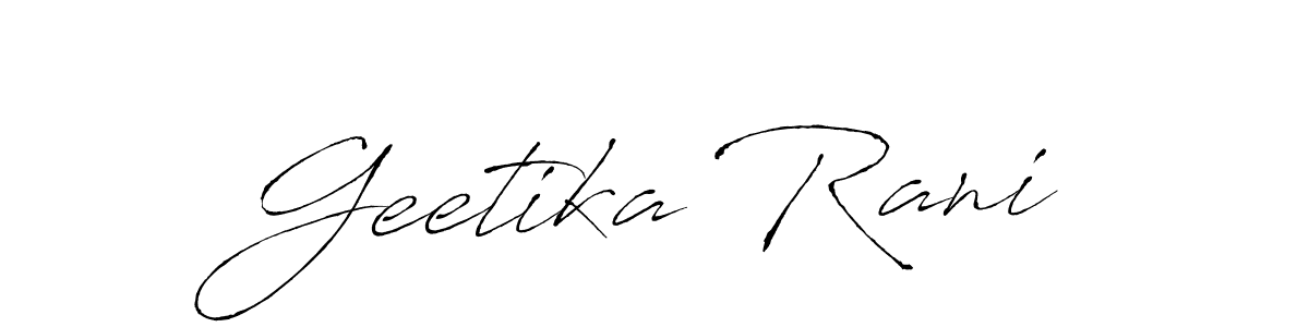 It looks lik you need a new signature style for name Geetika Rani. Design unique handwritten (Antro_Vectra) signature with our free signature maker in just a few clicks. Geetika Rani signature style 6 images and pictures png