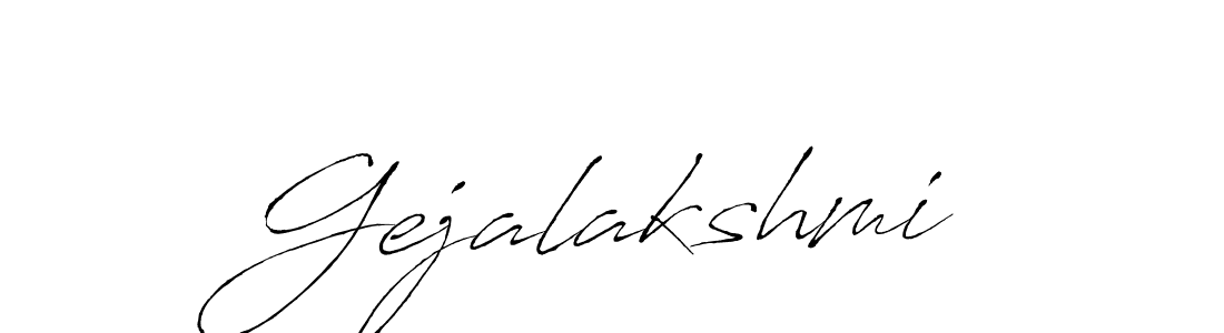 How to make Gejalakshmi name signature. Use Antro_Vectra style for creating short signs online. This is the latest handwritten sign. Gejalakshmi signature style 6 images and pictures png