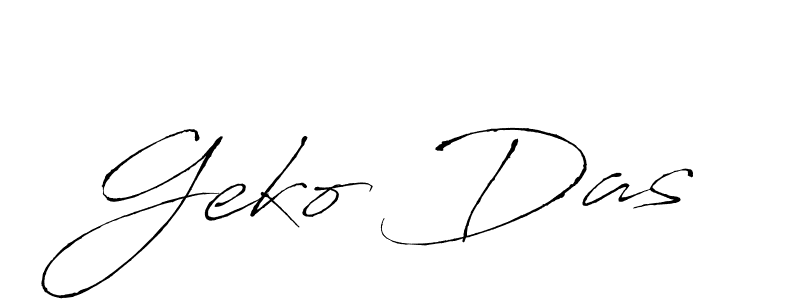 Make a beautiful signature design for name Geko Das. With this signature (Antro_Vectra) style, you can create a handwritten signature for free. Geko Das signature style 6 images and pictures png