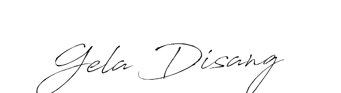 How to make Gela Disang signature? Antro_Vectra is a professional autograph style. Create handwritten signature for Gela Disang name. Gela Disang signature style 6 images and pictures png