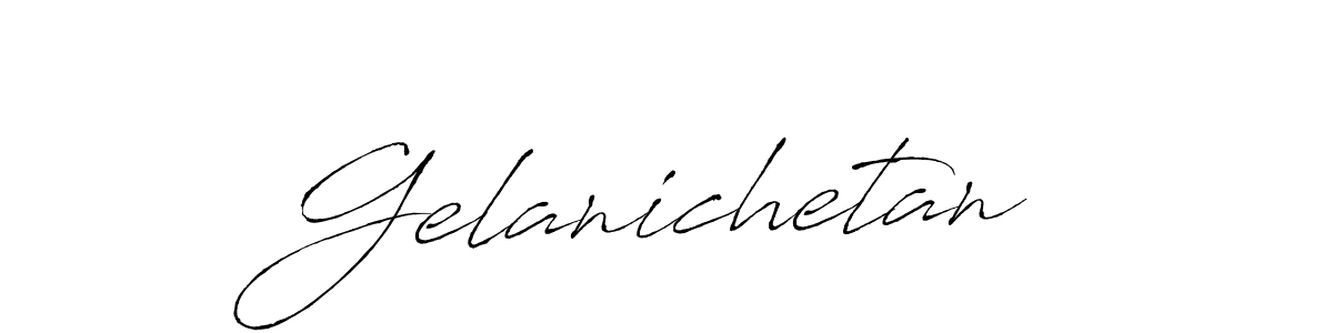 The best way (Antro_Vectra) to make a short signature is to pick only two or three words in your name. The name Gelanichetan include a total of six letters. For converting this name. Gelanichetan signature style 6 images and pictures png