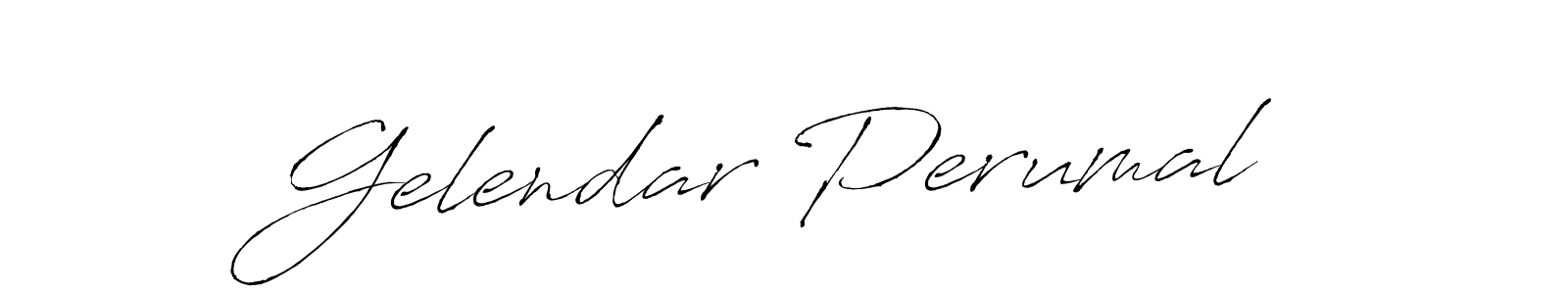 How to make Gelendar Perumal name signature. Use Antro_Vectra style for creating short signs online. This is the latest handwritten sign. Gelendar Perumal signature style 6 images and pictures png