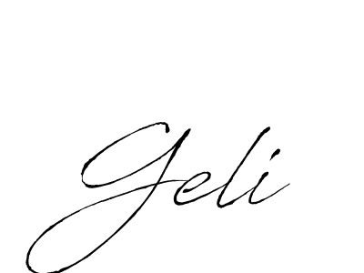 Geli stylish signature style. Best Handwritten Sign (Antro_Vectra) for my name. Handwritten Signature Collection Ideas for my name Geli. Geli signature style 6 images and pictures png