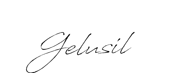 Use a signature maker to create a handwritten signature online. With this signature software, you can design (Antro_Vectra) your own signature for name Gelusil. Gelusil signature style 6 images and pictures png