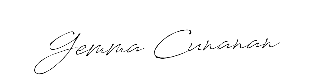 Create a beautiful signature design for name Gemma Cunanan. With this signature (Antro_Vectra) fonts, you can make a handwritten signature for free. Gemma Cunanan signature style 6 images and pictures png