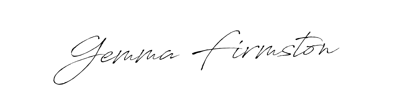 How to make Gemma Firmston name signature. Use Antro_Vectra style for creating short signs online. This is the latest handwritten sign. Gemma Firmston signature style 6 images and pictures png