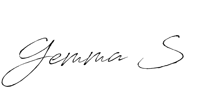 How to make Gemma S name signature. Use Antro_Vectra style for creating short signs online. This is the latest handwritten sign. Gemma S signature style 6 images and pictures png